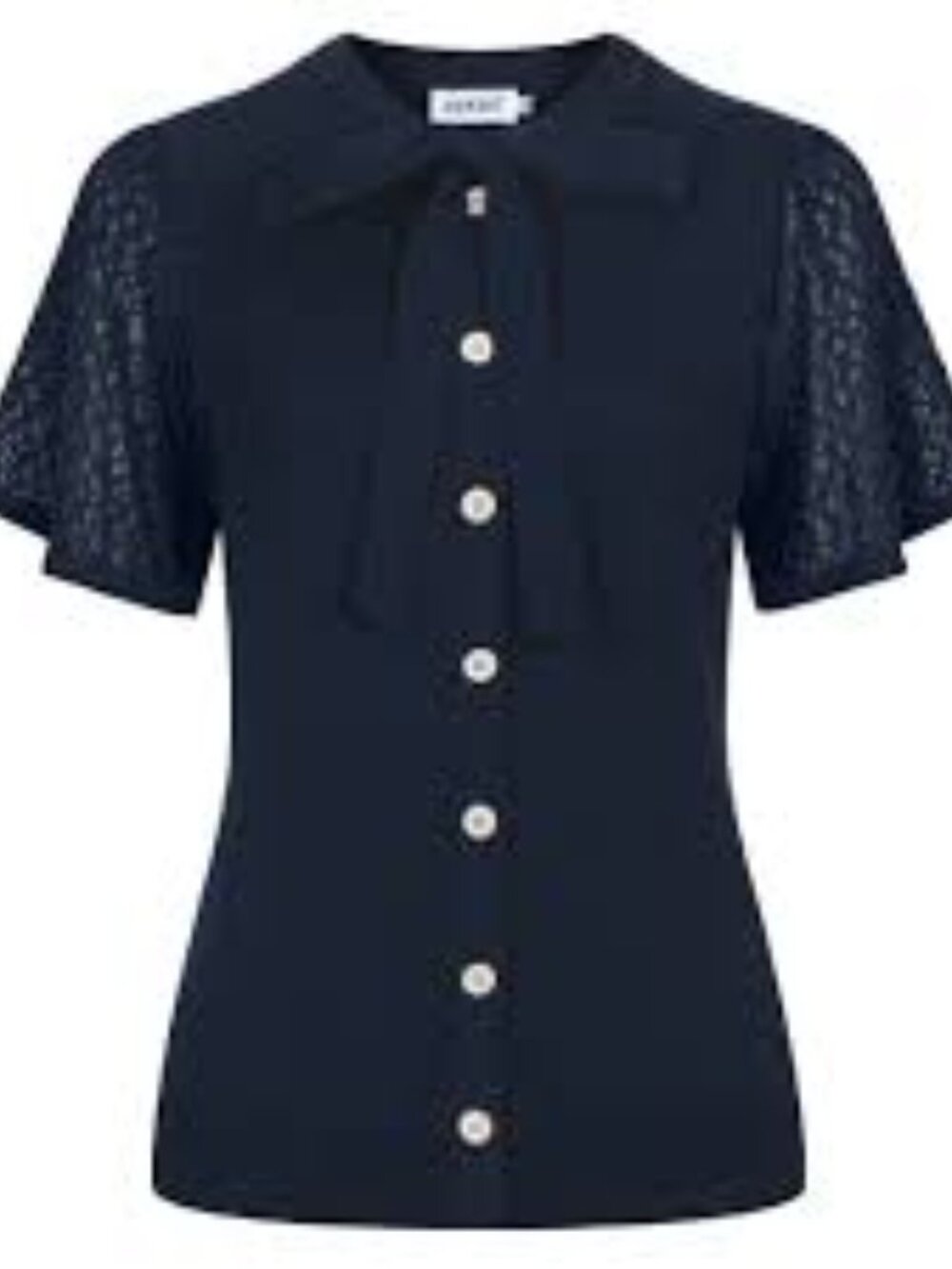 New with Tags: Oxknit Dark Blue Button Down Cardigan 100% Cotton Knit